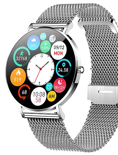  Ultradünne Smartwatch Damen AMOLED 360*360 HD Bildschirm Immer angezeigt Anruf-Erinnerung Smartwatch wasserdicht Sportuhren