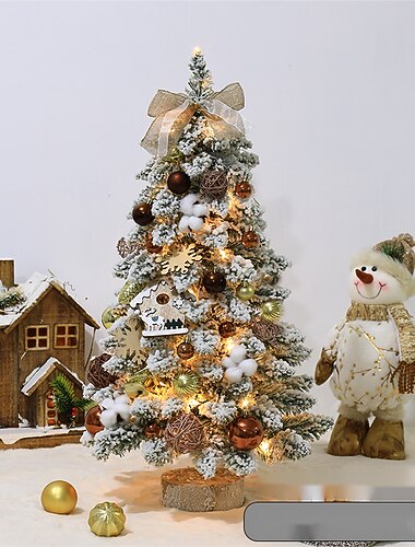  mini juletre dekor lys liten sedertre furu fest med lys gjør-det-selv barn gave pvc ferie stemning for hjemme skrivebord ornament