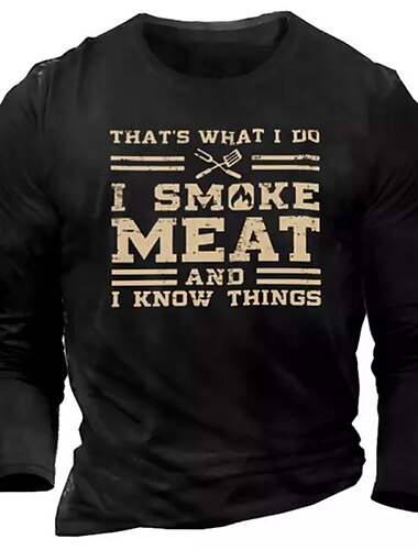  Herre Grafisk Bokstaver T skjorte T-skjorter Langermet T skjorte 3D-utskrift Crew-hals Skjorte Designer Komfort Fritid utendørs Daglig Sport Svart Navyblå Militær Grønn Vår & Vinter Klær S M L XL 2XL