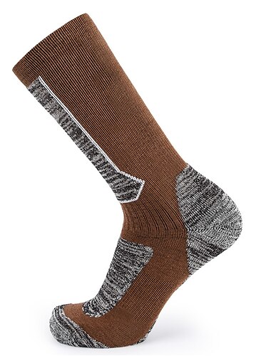  1 Paar Herren Wandersocken Skisocken Sportsocken Thermowarm Winddicht Atmungsaktiv Schnelltrocknend Winter Außen Baumwolle Schwarz Braun Armeegrün für Ski / Snowboard Klettern Camping / Wandern