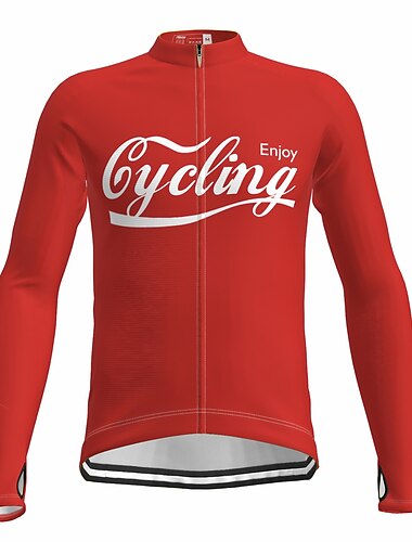  Herren Radtrikot fahrradbekleidung Fahrradtrikot Langarm Fahhrad Trikot Shirt mit 3 Gesäßtaschen MTB Mountain Rennrad Atmungsaktiv Schnelltrocknend Feuchtigkeitsableitung Reflexstreiffen Schwarz Rot