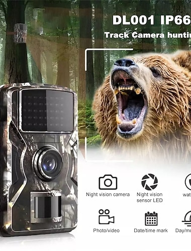  dl001 ip66 waterdichte 16mp 1080p 12m nachtzicht bewegingssensor jacht track camera wildlife scout camera