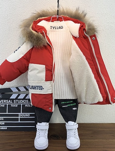  Peuter Jongens Fleecejack Hoodie jas bovenkleding Brief Lange mouw jas Buiten Katoen Modieus Basic Zwart Grijs Herfst Winter 3-7 jaar