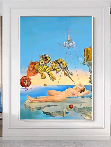  berühmtes ölgemälde salvador dali wandkunst leinwand die wellen buch segelboot heimdekoration dekor gerollte leinwand kein rahmen ungedehnt