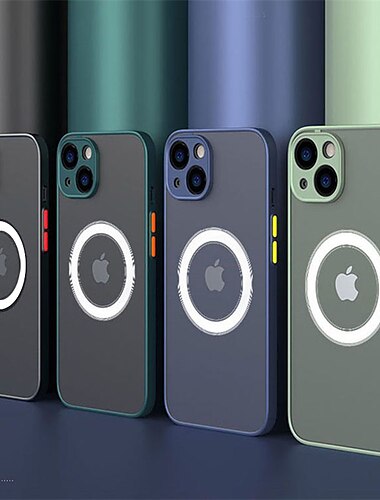  Funda de teléfono para iPhone 16e iPhone 16 iPhone 15 Pro Max Plus iPhone 14 13 12 11 Pro Max Plus X XR XS Funda trasera delgada con Magsafe translúcida ultradelgada mate color sólido PC