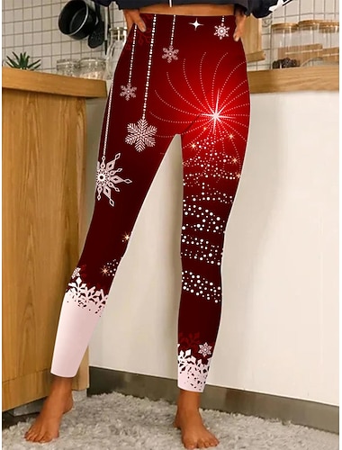  leggings de noël pour femmes évacuant l'humidité yoga fitness collants de tennis spandex extensible sports d'hiver vêtements de sport leggings courts