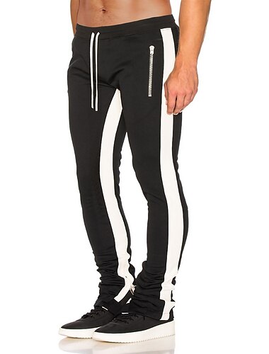  Homens Calça Joggers Calças Esportivas Bolso Com Zíper Zíperes no tornozelo Calças Atlético Roupa Esportiva Primavera Respirável Pavio Humido Macio Ginástica Treino de Ginástica Corrida Roupa de