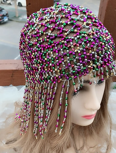  Retro Vintage Goldene Zwanziger 1920er Kopfschmuck Wulstige Kappe Charleston Hochzeitsgast Damen Maskerade Alltagstauglich Hochzeitsempfang Junggesellinnenabschiedsparty Erwachsene Hut