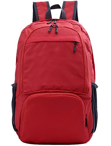  20 L Wanderrucksack Leichter packbarer Rucksack Tagesrucksack Winddicht Regenfest Schnelltrocknend Faltbar Leicht Außen Jagd Angeln Wandern Klettern Nylon Schwarz Hellgrün Rote
