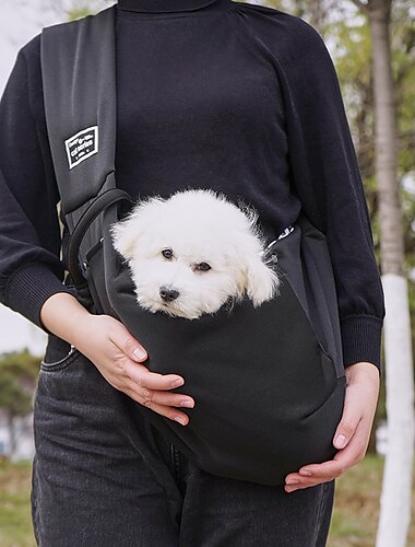  Hunde Katzen Pelzige Kleintiere Tragetasche Reiserucksack Umhängetasche Hundeträger Rucksack Einstellbar Atmungsaktiv Klappbar Einfarbig Klassisch Baumwolle kleines Haustier Welpe Kleiner Hund