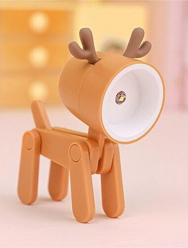  Mini-LED-Schreibtischlampe, schöne Hirsch- / Hundeform, Buchlampe, Laptop-Tastatur, Leselampe, Schlafzimmer-Nachtlicht