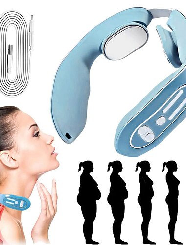  2023 Neck Acupoints Lymphvity Massage Device, Electric Pulse Neck Massage for Pain Relief, Intelligent Neck Massage with Heat,Lymphatic Drainage Machine with 12 Modes