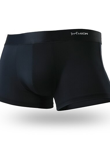  Per uomo 1 confezione Biancheria intima Mutandine di base Boxer Slip Poliestere Antiparassitario A prova di perdita Alfabetico Vita normale Nero Bianco