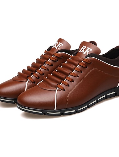  Férfi Tornacipők Extra méret Kényelmes cipők Gyalogló Szüret Alkalmi Brit Szabadtéri Napi Szintetikus Fűzős Fekete Sárga Piros Tavasz Ősz