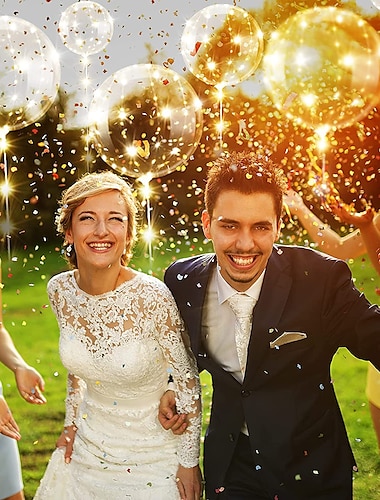 elegantní led balónky na svatební hostinu se rozsvítí barevné balónky bobo průhledná světelná bublina pro svatby bankety oslavy narozeninová výzdoba