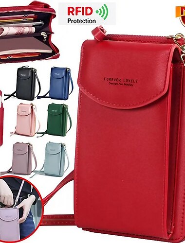  sacs à bandoulière en cuir pu pour femmes grande capacité sac à main à fermeture éclair embrayage téléphone portefeuille sac à bandoulière