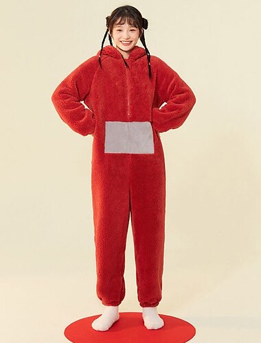  Erwachsene Zeichen Gruppenkostüm Nachtwäsche Onesie-Kostüm Faschingskostüme Alien Teletubbies Pyjamas-Einteiler Kigurumi-Pyjamas Lustiges Kostüm Für Herren und Damen Weihnachten Karneval Karikatur