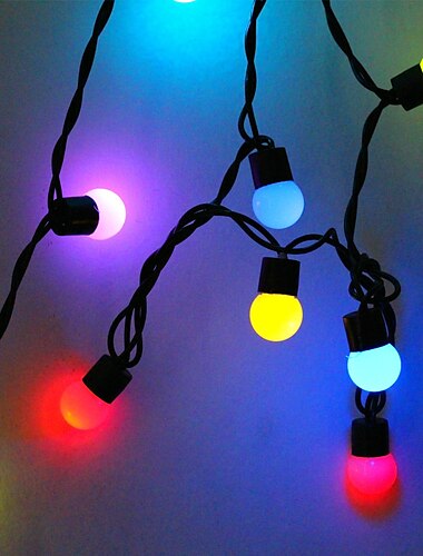  5m 50led svart linje bollsnöre semesterljus kreativ fest semester jul dekorativa lampor 1 set