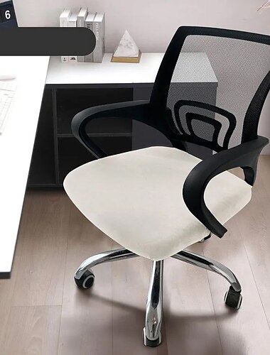  Bezug für Computer-Bürostuhl Stretch drehbar Gaming-Sitz Schonbezug Jacquard grau grün blau khaki Uni einfarbig weich strapazierfähig waschbar