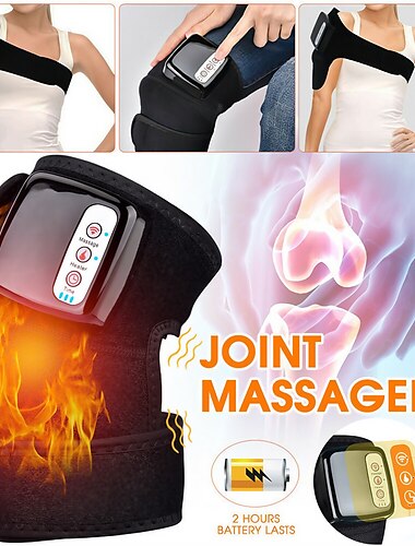  Heated Knee Massager Shoulder Electric Shoulder Elbow Knee Massager Hot Compress Vibration Multifunctional Heating Kneepad Massage Physiotherapy Instrument