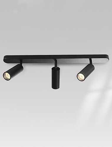 refletores de teto led kit de iluminação de faixa fixa regulável ajustável, luminárias de montagem em teto preto de 3 vias, lâmpadas de acento de holofote direcional para corredor de galeria de