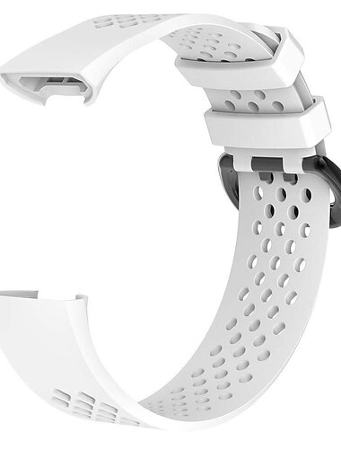  Smartwatch-Band Kompatibel mit Fitbit Charge 4 / Charge 3 / Charge 3 SE Silikon Smartwatch Gurt Elasthan Verstellbar Atmungsaktiv Sportarmband Ersatz Armband
