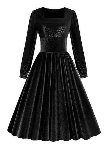 Retro Vintage Anos 50 Vestido antigo Vestido Coquetel Vestido swing Vestido Flare Mulheres Baile de Máscaras Festa / Noite Festa de Solteira Adulto Vestido Vestidos de baile