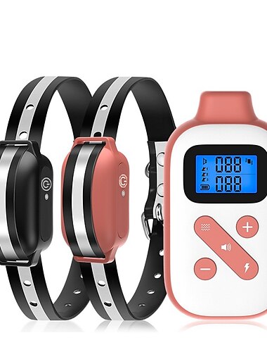  Collar de adiestramiento para perros con control remoto de 1000 m, collar antiladridos eléctrico, 3 modos, sonido de vibración de choque, collar recargable impermeable, control máximo para 3 perros