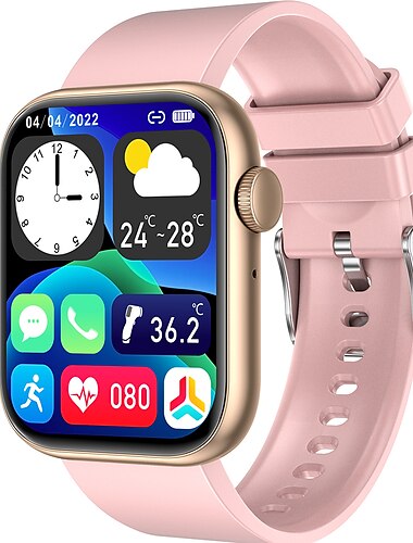  imosi qx7 smartwatch 1,85 zoll smartwatch fitness laufuhr bluetooth temperaturüberwachung schrittzähler anruferinnerung kompatibel mit android ios damen herren wasserdicht langes standby freisprechen