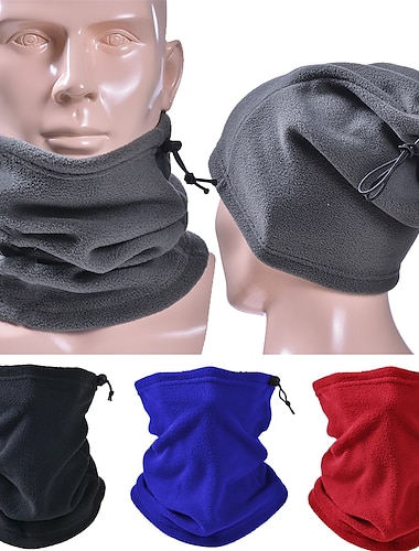  Bragas Hombre Mujer Cubierta de mascarilla de ciclismo Polaina de cuello Tubo de cuello Gorro para senderismo Mantiene abrigado Forro Polar Resistente al Viento para Pesca Escalada Camping
