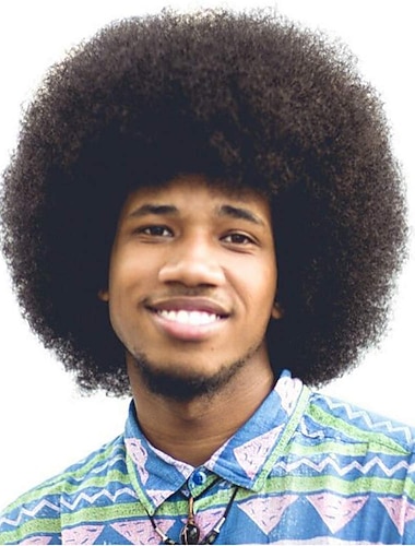  afro paróka férfiak fekete férfiaknak emberi haj afro fekete haj paróka 70-es évek 80-as évek diszkó rocker jelmez parókák ingyenes paróka sapkával brazil szűz emberi haj