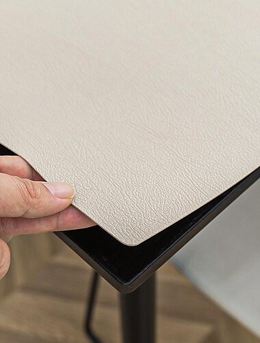  Housse de set de table de ferme 100 % imperméable et résistante à l'huile, nappe en vinyle PVC, protection de nappe rectangulaire pour table à manger, extérieur et intérieur