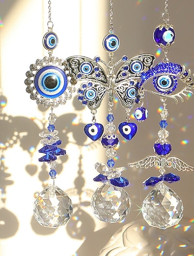  1pc ojo del diablo cristal sun catcher colgante luz sombra carillón de viento Arco Iris decoración de jardín