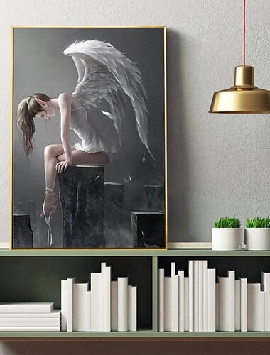  1 Panel Menschen Drucke Engel Mädchen Wandkunst Leinwand moderne Wandbehang Geschenk Home Dekoration gerollte Leinwand kein Rahmen ungerahmt ungedehnt