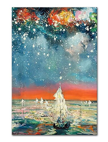  Mintura estrelas artesanais pinturas a óleo de paisagem em tela decoração de arte de parede moderna imagem abstrata para decoração de casa rolada sem moldura pintura não esticada