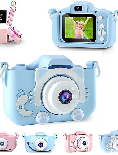  كاميرا صغيرة للأطفال كاميرا رقمية لعبة القط كاميرا عالية الدقة للأطفال لعبة تعليمية للأطفال ألعاب كاميرا كاميرا لصبي فتاة أفضل هدية