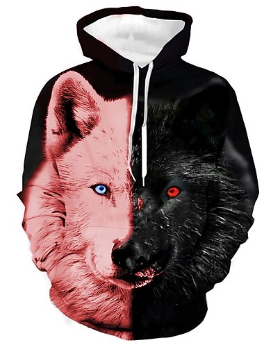  Herren Tier Farbblock Hoodie Sweatshirt Kapuze Hoodies Pullover Hoodie Sweatshirt Kapuze Langarm Sweatshirt mit Kapuze Mit Kapuze Designer 3D-Druck Täglich Sport 1 2 Bedruckt Frühling & Herbst