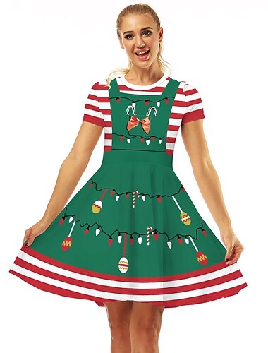  Uso Diario Vestidos Vestido de navidad Mujer Navidad Navidad