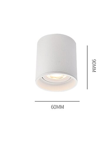  luz de teto led regulável, luzes de teto de 24,5 cm alumínio estilo moderno acabamentos pintados led 110-240v