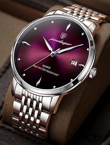  El nuevo reloj para hombre de la marca poedagar/p868 es un reloj de cuarzo delgado resistente al agua que brilla en la oscuridad y es un éxito en el comercio exterior.