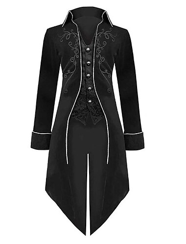  Rétro Vintage Punk & Gothique Médiéval Manteau Queue-de-pie Prince Vampire Noble Homme Royal Steampunk Carnaval Mascarade Fête / Soirée Adulte Manteau