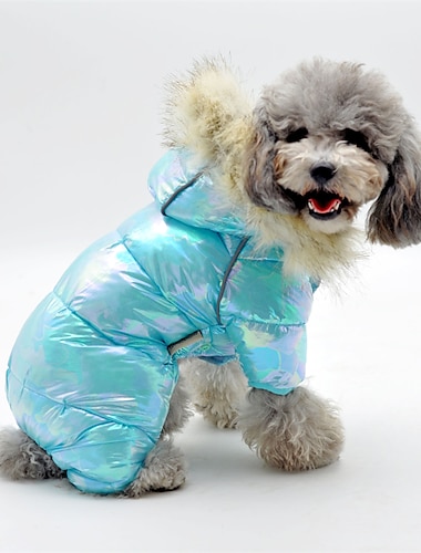  Perros Gatos Abrigos Chaqueta Chaquetas de Plumón Estilo lindo Casual Invierno Templado Transpirable Suave Lavable Cómodo Exterior Casual Diario Ropa para perros for Bichón Frisé Pomerania Animal