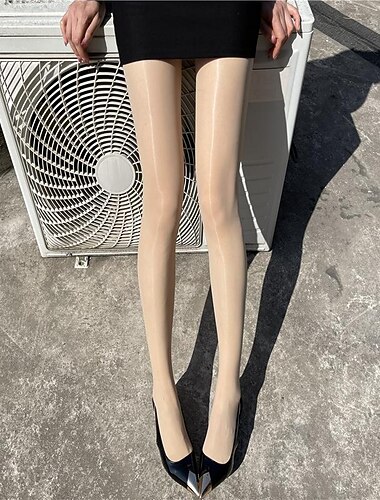  نسائي الجوارب جوارب طويلة جوارب الصيف الجوارب واقي شمسي تشكيل الساق عالية المرونة مثيرة كاجوال / يومي عاري أسود بني حجم كتف واحد