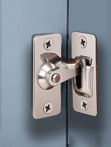  Pestillos de cerrojo de 90 grados, cerraduras de cadena de puerta corredera de acero inoxidable, herramientas de seguridad, herrajes para ventana, gabinete, hotel y hogar