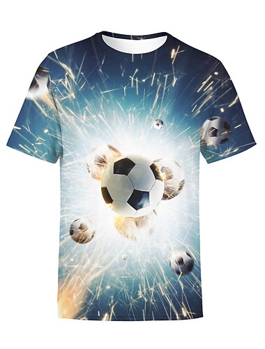  Børn Drenge Verdens mesterskab T-shirt T-shirt Fodbold Kortærmet Bomuld Børne Top Afslappet Sej Yndig Sommer Dybgrøn 2-12 år