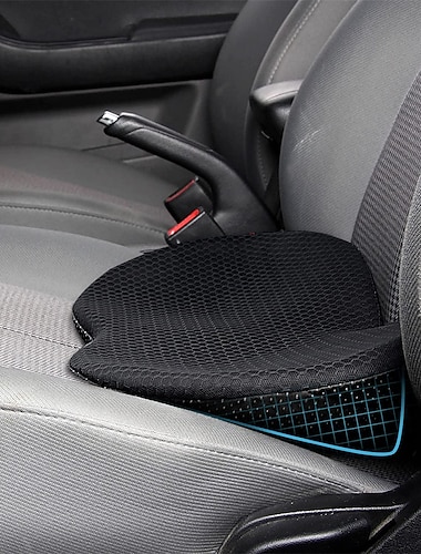  Cojín de asiento de coche - cojín de asiento de coche de espuma viscoelástica - ciática & alivio del dolor de espalda baja - cojines de asiento de automóvil para conducir - elementos esenciales de