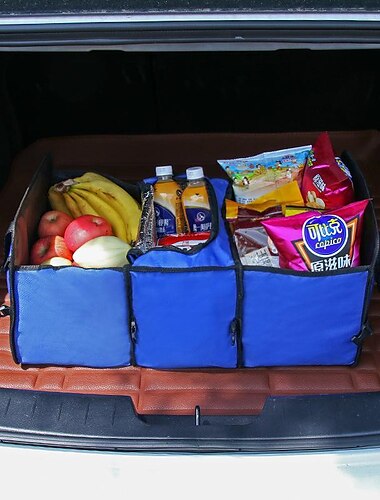  caixa de armazenamento do porta-malas do carro dobrável antiderrapante caixa de armazenamento do carro brinquedo saco de armazenamento de alimentos organizador do carro acessórios do carro