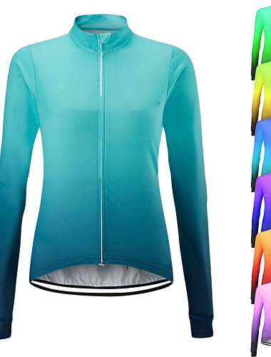  21Grams 長袖　女性用　自転車ウェア　トレーニング用　サイクリングジャージー　ロードバイク サイクリング　スポーツ　レディース　快適　通気速乾　抗菌防臭　伸縮性あり　全2色　ブルー　オレンジ　大きいサイズあり