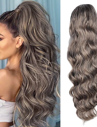  Pferdeschwanz Klassisch / Synthetik / Bärenkralle / Kieferclip Synthetische Haare Haarstück Haar-Verlängerung Locken Lang Partyabend / Freizeitskleidung / Party & Abend