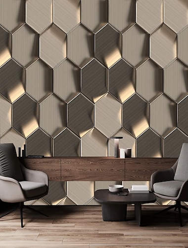  cool wallpapers geometrisch 3d brik behang muurschildering woondecoratie klassiek modern wandbekleding, canvas pvc / vinyl materiaal lijm vereist zelfklevende muurschildering, slaapkamer, woonkamer,